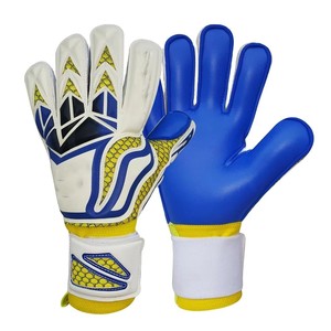Gants de gardien de but de football noir et orange en latex, à doigts complets, antidérapants, avec sangle de poignet réglable, respirants, légers, pour l'extérieur - Product Image 4