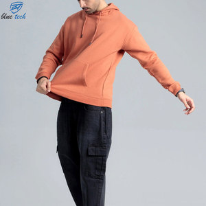 เสื้อฮู้ดผู้ชายแบบเรียบ ผ้าฝ้ายพรีเมียม คุณภาพสูง รับผลิตเสื้อฮู้ดแบบสวมหัว พร้อมบริการสกรีนโลโก้ ปักลายตามสั่ง รับผลิตแบบ OEM - Product Image 2
