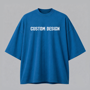 T-shirt unisexe de luxe en coton 100% de haute qualité, impression personnalisée du logo, taille oversize, t-shirt pour homme - Product Image 5