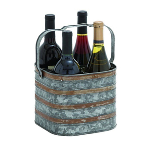 Seau à glace carré en métal galvanisé avec poignée, style luxueux, seau à champagne en métal de haute qualité avec taille personnalisée - Product Image 1