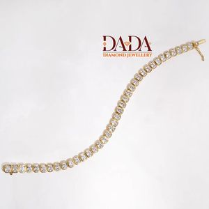 Minimalist Emerald Shape Diamond <b>Bracelet</b> Featuring Lab Grown Diamonds Luxury Women's Jewelry Bridal Accessory - Product Image 4