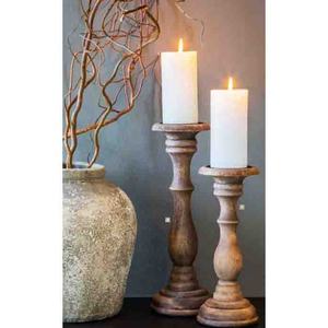 Pilier de bougie en bois sculpté à la main pour la décoration de bougie en bois de manguier et d'acacia - Product Image 4