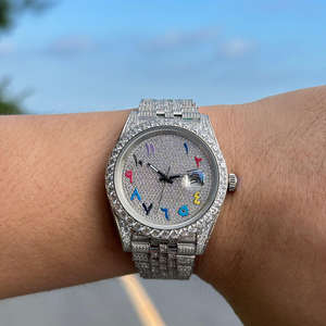 <b>Mechanical</b> Moissanite <b>Watch</b> Diamond Tester Ice Crystal <b>Watch</b> <b>Men</b> Stainless Steel Bezel Rapper <b>Watch</b> Vvs <b>Men</b> Diamond - Product Image 1