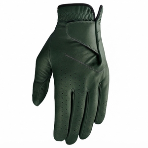 Guante de golf de cuero genuino para mano izquierda, antideslizante, con cierre de gancho y bucle, equipo deportivo unisex - Product Image 1
