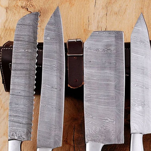 Ensemble de couteaux de cuisine en acier Damas au design unique, couteaux de cuisine durables avec motif de couches d'acier naturel et construction robuste - Product Image 6