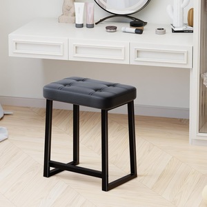 Taburete de Acero Resistente que Ahorra Espacio, Silla Moderna de Metal con Asiento de Cuero PU para Hogar, Comedor, Cocina, Restaurante, Cafetería, Hotel, Entrada - Product Image 4