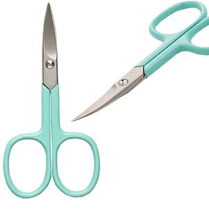 กรรไกรตัดเล็บมืออาชีพสำหรับผู้ใหญ่ ด้ามจับสีชมพู คุณภาพสูง ใบมีดโค้งคมกริบ สแตนเลสสตีล ทรงเหลี่ยม สำหรับตกแต่งคิ้ว - Product Image 3