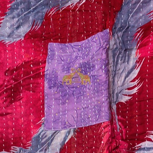 Leaf Print Vintage Cotton Kaftan Dress Vintage Knee-Length Indian Beach Cover-Up V-neck Dresses - Product Image 2