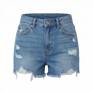 Design Breathable Denim Shorts Womens <b>Button</b> Closure Cotton Booty <b>Jeans</b> Girls Casual Streetwear Fashion Trendy Garments - Product Image 1