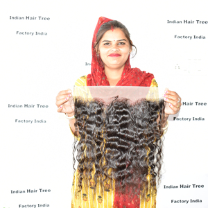 100% Wholesale <b>Cheap</b> Vietnamese Double Machine HD 13*4 Frontal Curly Unprocessed Cuticle aligned deep wave Human Hair <b>Extensions</b> - Product Image 2