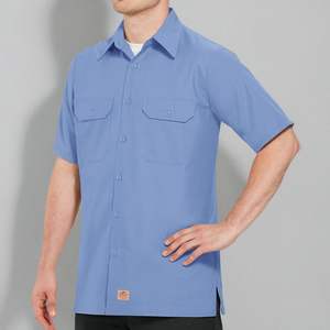 เสื้อเชิ้ตทำงานผ้าริปสต็อปแบบเรียบสำหรับผู้ชาย - Product Image 3