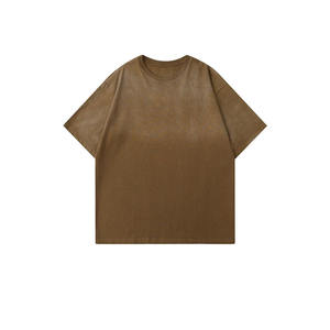 เสื้อยืดผู้ชายไซส์ใหญ่ สีม่วงล้วน ผ้าฝ้าย แขนสั้น คอกลม สไตล์ลำลอง ผ้าเจอร์ซีย์ถัก ดีไซน์เรียบ - Product Image 6