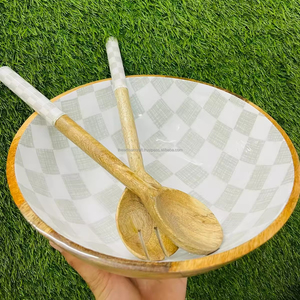 Cuenco de madera grande para servir, cuenco de madera natural rústico hecho a mano para ensalada, frutero, mesa de comedor ecológica, cuenco de madera decorativo - Product Image 1