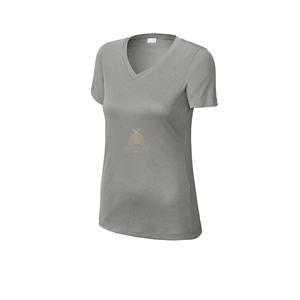 เสื้อยืดคอกว้างแขนสั้นผ้าฝ้ายผสมโพลีเอสเตอร์ 80/20 คุณภาพเยี่ยมสำหรับผู้หญิง ใส่สบาย ระบายอากาศได้ดี พร้อมโลโก้ปักและลายพิมพ์ - Product Image 3