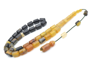 33 cuentas de oración de cuerno de gazela natural, Tasbih de cuerno de gazela de 33 cuentas, Tasbih musulmán - Product Image 6