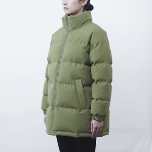 Veste matelassée longue pour femme Hawk Eye, col montant, fermeture éclair, couleur unie, vêtement d'extérieur chaud pour l'hiver - Product Image 4