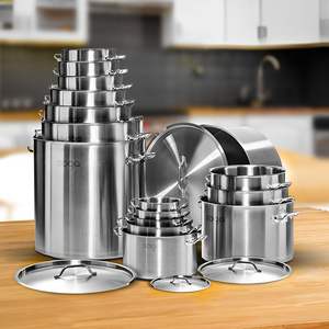 17L Top Grade Thick 18/10 <b>Stainless</b> <b>Steel</b> Stock <b>Pot</b> Soup & Stock <b>Pots</b> - Product Image 5