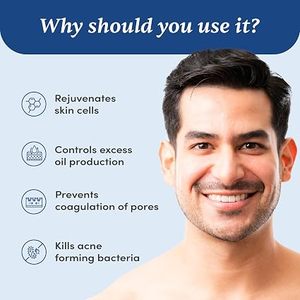 Nettoyant visage pour homme, formule à base de plantes, pour un soin quotidien, solution éclaircissante, nettoyant rafraîchissant, soin doux pour la peau. - Product Image 2