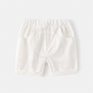 Pantalones Cortos para Niños al por Mayor, 100% Algodón, Casuales, Ecológicos, Transpirables, con Cierre de Cordón - Product Image 3