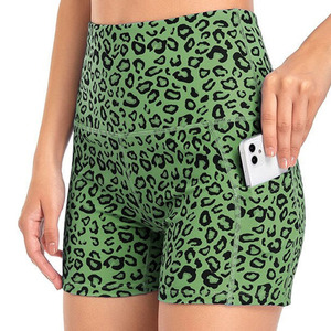 Women's Embroidered High Waist <b>Tummy</b> <b>Control</b> Biker Shorts Pockets Eco-Friendly Anti-Bacterial Breathable Fabric OEM/ODM - Product Image 6