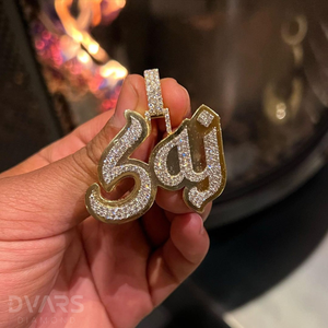 Colgante con Inicial Personalizada de Moissanita VVS, Plata 925, Chapado en Oro de 18K, Colgantes de Lujo con Incrustaciones de Diamantes, Certificado GCI IDGL, para Mujer y Hombre - Product Image 3