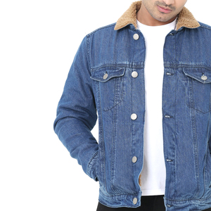 <b>Men's</b> High Quality 100% Cotton Denim <b>Jacket</b> Washable <b>Mens</b> <b>Jean</b> <b>Jackets</b> Sustainable Plus Size Made in Pakistan for Winter - Product Image 1