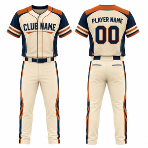 Conjunto de Camiseta de Béisbol MEGAMAPLE para Niños, Gris, Naranja y Negro, Absorbente de Humedad, Antibacteriano, Manga Corta, Cuello de Béisbol, Personalizable para Equipos - Product Image 1