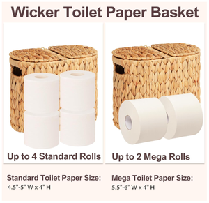 Portarrollos de Papel Higiénico Tejido Artex Hai Nam, Organizador de Almacenamiento, Estilo Nórdico, Cubierta de Ratán Natural, Portarrollos de Papel para Baño - Product Image 5