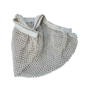 Bolsa de supermercado de malla de algodón ligera de bolsillo plegable de venta popular al por mayor directa de fábrica para promoción de compras - Product Image 6