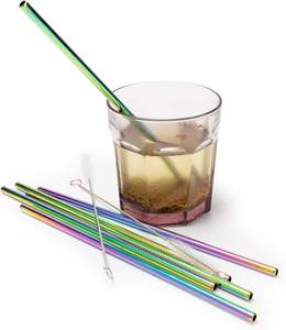 หลอดโลหะในสแตนเลสที่สมบูรณ์แบบเป็นมิตรกับสิ่งแวดล้อมดื่มอุปกรณ์เสริมเครื่องดื่มที่ยั่งยืนและมีสไตล์ - Product Image 1