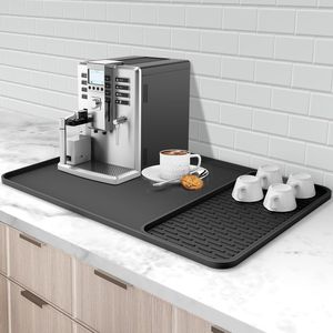 Tappetino in Silicone per Caffè 24 X 16 con Scolapiatti Rimovibile e Tappetino per Bar, Adatto Sotto Macchina da Caffè e Scolapiatti - Product Image 1