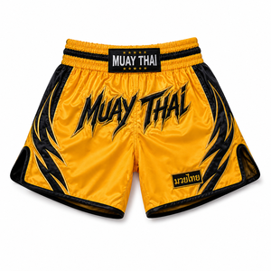 Shorts de Muay Thai à taille élastique, shorts de compétition de Muay Thai, shorts d'entraînement de Muay Thai pour hommes, shorts d'entraînement de Muay Thai pour femmes - Product Image 2