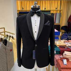 Luxury Men's Designer Single Breasted <b>Shawl</b> Lapel Tuxedo Suit Premium <b>Wedding</b> Reception Party Blazer Formal Evening Wear Slim - Product Image 3