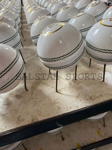 Wholesale Durable <b>White</b> Colors Leather Club <b>Cricket</b> Ball 156GM Club League Special Balls Custom Logo Top Players Direct Factory - Product Image 3