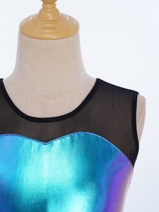 ชุดเต้นรำสำหรับเด็กผู้หญิงอายุ 6-14 ปี ชุดกระโปรงผ้าทูลล์เมทัลลิกพร้อมเครื่องประดับศีรษะ สำหรับงานประกวด งานปาร์ตี้ ชุดเต้นแซมบ้า - Product Image 3