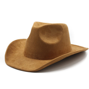 Chapeau de cowboy en daim pour hommes et femmes, grand chapeau vintage minimaliste 2023, chapeau de cowboy large en daim pour voyageur élégant - Product Image 6