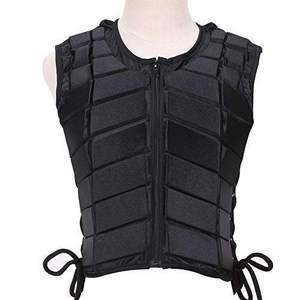 Unisex Horse Riding Safety Vest Solid Black Neoprene Zipper Closure Waterproof Equestrian Protection Gear - Product Image 6