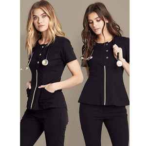 Vêtements de soins infirmiers ergonomiques, hygiéniques, respirants, en polyester extensible de qualité supérieure, uniforme d'hôpital confortable pour femmes - Product Image 5