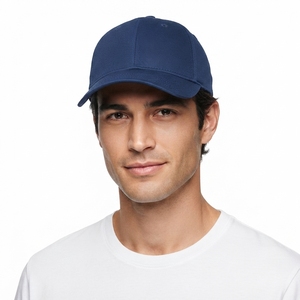 Casquette de baseball sportive personnalisée de haute qualité en tissu Oxford à 5 panneaux avec lacets, couleur unie, ajustable, 100 % coton, pour femme/homme, avec ouverture pour queue de cheval - Product Image 3