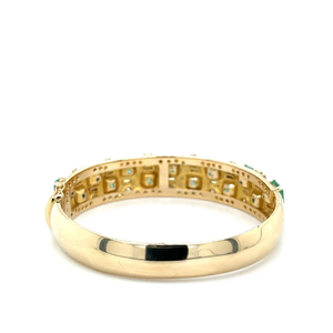 Bracelet en alliage de zinc avec diamant taille émeraude, plaqué or 14 carats, pour femme, bijoux géométriques classiques et tendance - Product Image 2