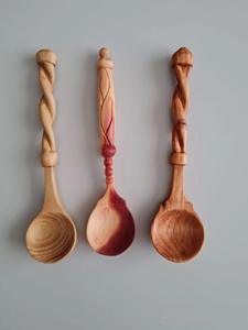 Cuillère à thé en bois, sans danger pour les aliments, en bois naturel, cuillère à café, à thé, à sucre, accessoire de cuisine poli pour la cuisson - Product Image 6