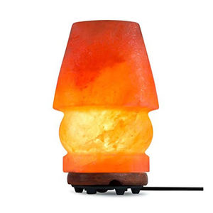 Lámpara de Mesa de Sal Rosa del Himalaya Tallada Personalizable, Hecha a Mano, Ecológica, Decoración Moderna de Sal de Roca, Mineral Auténtico de Pakistán - Product Image 1