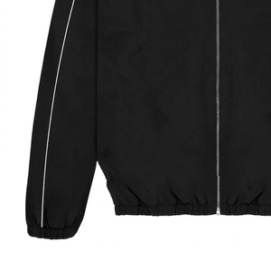 New Arrival Custom Men's Black 74 Printed Tracksuit <b>Set</b> Sporty Windbreaker Jacket With Drawstring Pants Breathable Polyester - Product Image 6