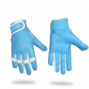 Gants de baseball et de softball en cuir véritable, personnalisables (couleur, taille, logo), pour lanceur et frappeur droitier, à doigts entiers, pour le sport - Product Image 1