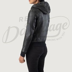 Women's <b>Leather</b> <b>Jacket</b> Custom Women Black <b>Leather</b> <b>Jacket</b> High Quality Women Genuine <b>Leather</b> <b>Jacket</b> Winter Women <b>Leather</b> <b>Jacket</b> - Product Image 6