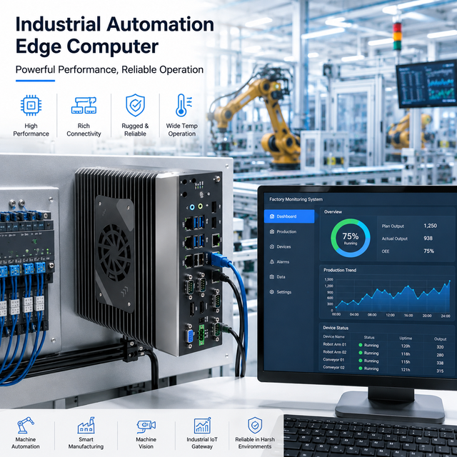 Industrial Mini Embedded Box PC 6 I210/I219 LAN 8USB 4 RS232/485 Industry Computer Support Wall Mount Machine Vision in Stock
