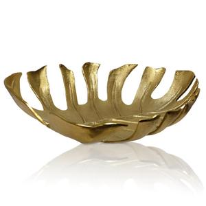 Bol en or vintage fait main avec accents rouges, plat de service décoratif, vaisselle de luxe pour événements et fournitures de table - Product Image 5