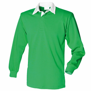 Chemise de rugby pour homme 100% coton à manches longues, couleur unie, col chemise, coupe classique, respirante, toutes saisons - Product Image 4