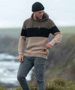 Sweat-shirt à capuche pour homme, mode hiver, en coton et polyester, molletonné, manches longues, impression personnalisée, broderie, teinture unie - Product Image 3