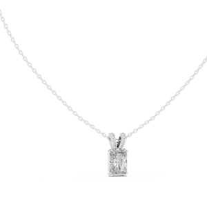 Fast Delivery 925 Sterling <b>Silver</b> Cubic Zirconia Pendant Four Claws Emerald Cut Pendant <b>Necklace</b> - Product Image 3